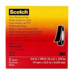 3m Scotch® 22 Ağır Işlere Uygun Vinil Elektrik Bandı 