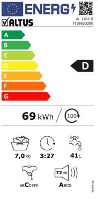 Altus AL 7103 D 1000 Devir 7 KG Çamaşır Makinesi - 3