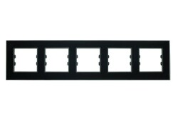 Arvehu Asfir Schneider Asfora Serisine Özel Beşli Parlak Siyah Pleksiglas Anahtar Priz Çerçevesi - Arvehu Electric