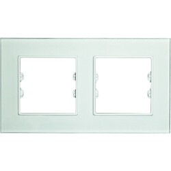 Arvehu Asfir Schneider Asfora Serisine Özel Ikili Beyaz Plexiglas Anahtar Priz Çerçevesi - 1