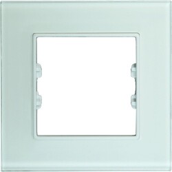 Arvehu Asfir Schneider Asfora Serisine Özel Tekli Beyaz Plexiglas Anahtar Priz Çerçevesi