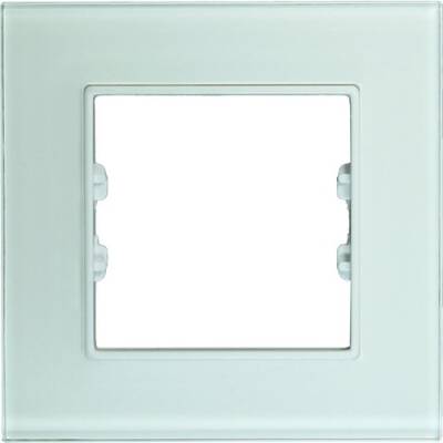 Arvehu Asfir Schneider Asfora Serisine Özel Tekli Beyaz Plexiglas Anahtar Priz Çerçevesi - 1