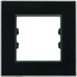 Arvehu Asfir Schneider Asfora Serisine Özel Tekli Parlak Siyah Pleksiglas Anahtar Priz Çerçevesi