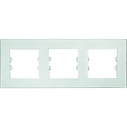 Arvehu Asfir Schneider Asfora Serisine Özel Üçlü Beyaz Plexiglas Anahtar Priz Çerçevesi - Arvehu Electric