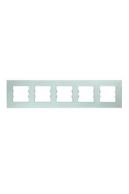 Arvehu Asfir Schneider Asfora Serisine Özel Beşli Beyaz Pleksiglas Anahtar Priz Çerçevesi - 1