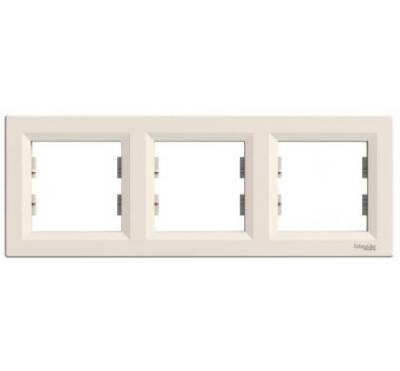 Schneider Electric EPH5800323, Asfora Krem Üçlü Yatay Çerçeve - 1