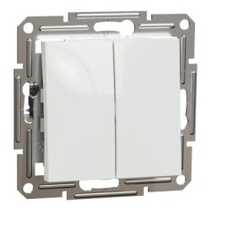 Schneider Electric EPH1170121, Asfora Beyaz İkili Liht Çerçevesiz Anahtar