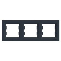 Schneider Electric EPH5800371, Asfora Antrasit Üçlü Yatay Çerçeve - Schneider