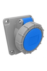 Bemis BC1-1403-7420 2P+E 220V IP67 CEE Norm 45 Derece Eğik Makine Prizi