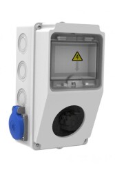 Bemis BD1-2101-2020 IP44 Ön 1 Delikli Yan 2x1/16A 220V V5 Kombinasyon Kutusu - Bemis