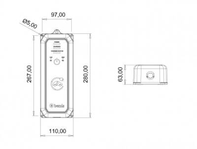 Bemis BEV-2331-0001, 11 - 22 kw Pro Elektrikli Araç Şarj Aleti 5 Metre - 2