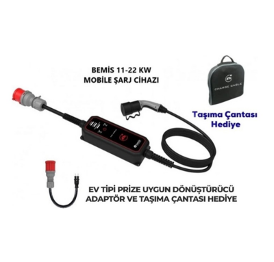 Bemis BEV-2331-0001, 11 - 22 kw Pro Elektrikli Araç Şarj Aleti 5 Metre - 4