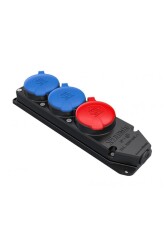 Bemis BK6-2504-4613 3x25A 3P+E 380V IP55 Kauçuk Plastik Trifaze 1 tri 2 mono 3lü Grup Priz - Bemis