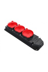 Bemis BK6-2504-4615 3x25A 3P+E 380V IP55 Kauçuk Plastik Trifaze 3lü Grup Priz