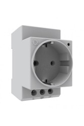 Bemis BR1-1402-2712 1x16A 2P+E 200 250V IP20 Plastik Monofaze Ledli Ray Prizi