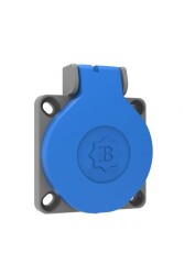 Bemis BY8-1402-2700 1x16A 2P+E 200 250V IP44 Plastik Monofaze Yatay Girişli Pano Prizi - Bemis