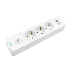 Byes BY80-140, Üçlü Anahtarlı USB Hızlı Şarjlı (20W) Topraklı Priz, 2 metre kablolu - Byes