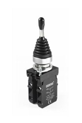 Emas CM707DJ40 4 Yönlü Kalıcı Siyah Joystick Kumanda Butonu - Emas Elektroteknik