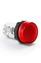 Emas MBSD024K 24V AC/DC Kırmızı Düz Cam Ledli Monoblok Sinyal Lambası