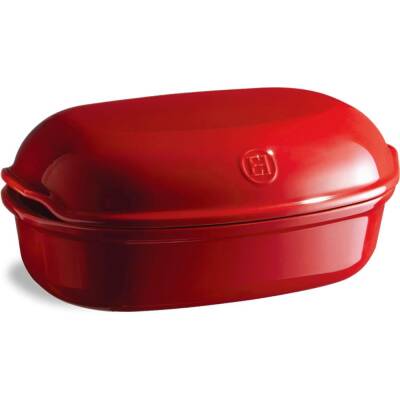 Emile Henry EH345501 Artisan Seramik Ekmek Fırın Kabı 34x23x14,5cm - KIRMIZI - 1
