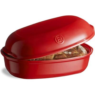 Emile Henry EH345501 Artisan Seramik Ekmek Fırın Kabı 34x23x14,5cm - KIRMIZI - 2