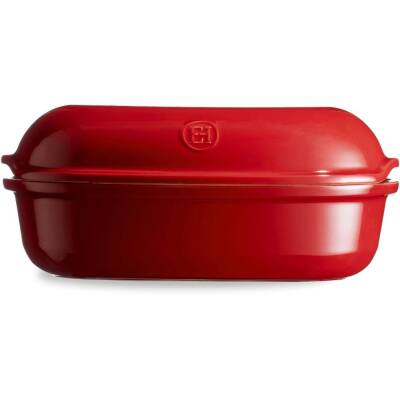 Emile Henry EH345501 Artisan Seramik Ekmek Fırın Kabı 34x23x14,5cm - KIRMIZI - 3