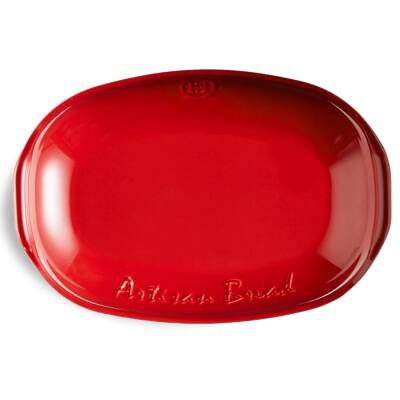 Emile Henry EH345501 Artisan Seramik Ekmek Fırın Kabı 34x23x14,5cm - KIRMIZI - 4