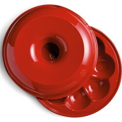Emile Henry EH345505 Seramik Yuvarlak Ekmek Fırın Kabı (30,5x30,5) Kırmızı - 2