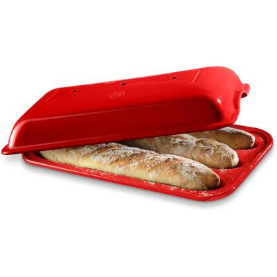 Emile Henry EH345506 Seramik Baget Ekmek Fırın Kabı (39,5x23x10 ) - 1