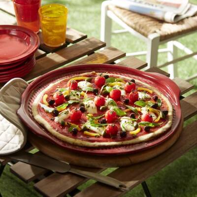 Emile Henry EH347614 Seramik Yuvarlak Pizza Fırın Kabı (40x35x13) - 5