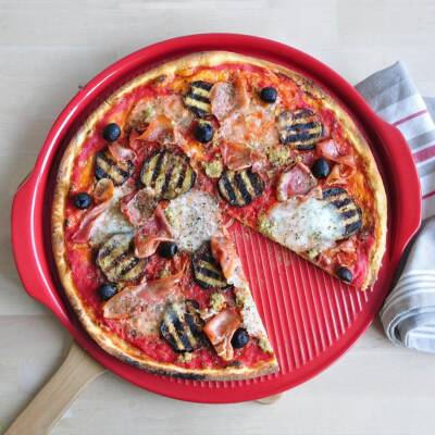 Emile Henry EH347614 Seramik Yuvarlak Pizza Fırın Kabı (40x35x13) - 7
