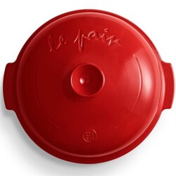 Emile Henry EH349108 Seramik Yuvarlak Ekmek Fırın Kabı - Kırmızı - 3