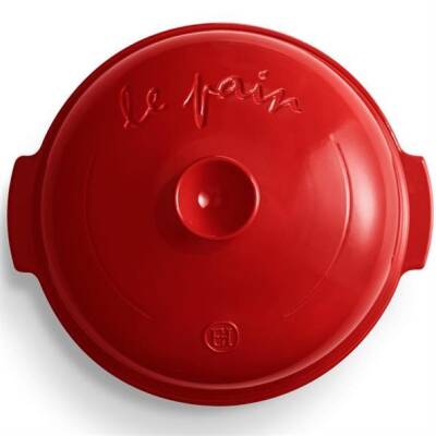 Emile Henry EH349108 Seramik Yuvarlak Ekmek Fırın Kabı - Kırmızı - 3