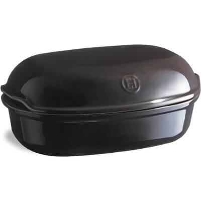 Emile Henry EH795501 Artisan Seramik Ekmek Fırın Kabı 34x23x14,5cm - ANTRASİT - 1