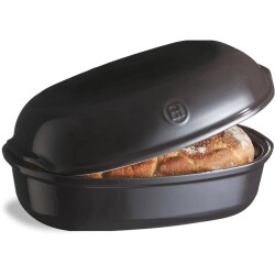 Emile Henry EH795501 Artisan Seramik Ekmek Fırın Kabı 34x23x14,5cm - ANTRASİT - 2