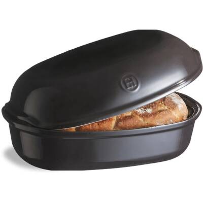 Emile Henry EH795501 Artisan Seramik Ekmek Fırın Kabı 34x23x14,5cm - ANTRASİT - 2
