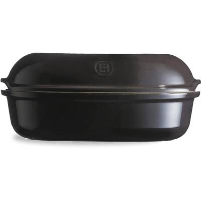 Emile Henry EH795501 Artisan Seramik Ekmek Fırın Kabı 34x23x14,5cm - ANTRASİT - 3