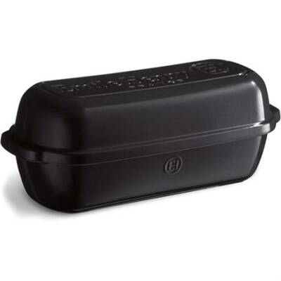 Emile Henry EH795503 Seramik Ekmek Fırın Kabı (39x16,5x15 / 2,3 Litre) Antrasit - 1