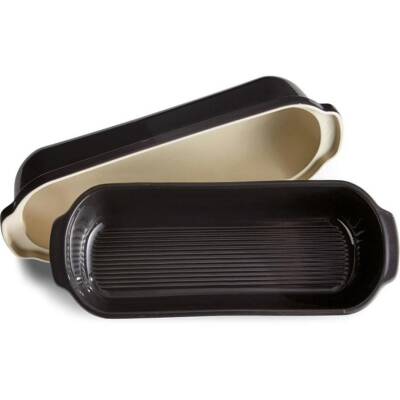 Emile Henry EH795503 Seramik Ekmek Fırın Kabı (39x16,5x15 / 2,3 Litre) Antrasit - 3