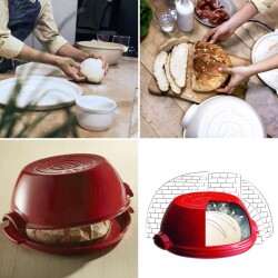 Emile Henry EH795507 Seramik Yuvarlak Ekmek Fırın Kabı (32,5x30) - 7