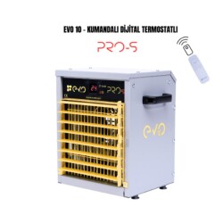 Evo 10 PROs - 10 kw Kumandalı ve Dijital Endüstriyel Elektrikli Fanlı Isıtıcı