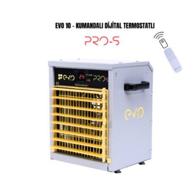 Evo10 PROs - 10 kw Kumandalı ve Dijital Endüstriyel Elektrikli Fanlı Isıtıcı - 1