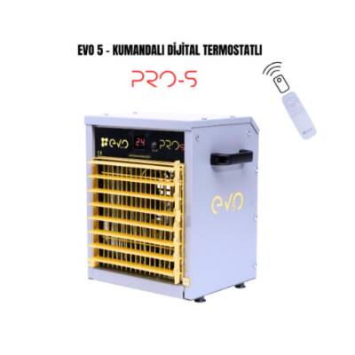 Evo5 PROs - 5 kw Kumandalı ve Dijital Endüstriyel Elektrikli Fanlı Isıtıcı - 1