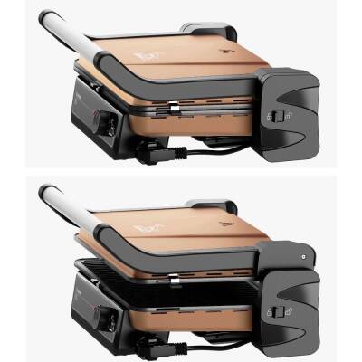 Gazzella TST 1000 R Tostum 2000W Tost ve Izgara Makinesi - Rose - 3