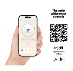 İVİGO EPK4590E20W Dijital Profesyonel Konvektör 2000 WATT Beyaz WİFİ - Ivigo