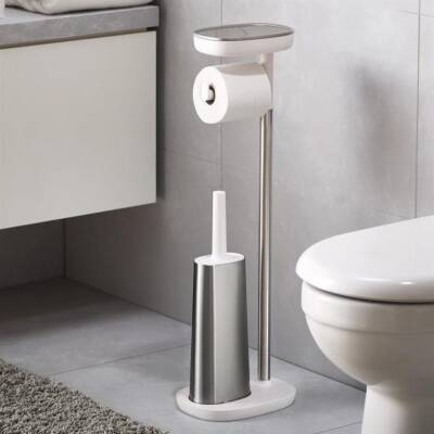 JOSEPH JOSEPH 70519 EASYSTORE TUVALET KAĞITLIK & FIRÇA SETİ - ÇELİK - 2