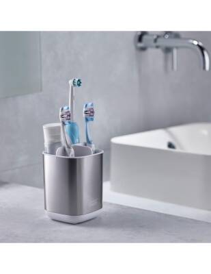 Joseph Joseph 70530 Easystore Steel Diş Fırçalık - Paslanmaz Çelik / Beyaz - 4