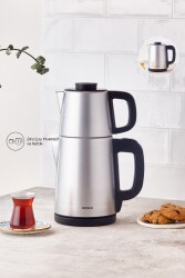Karaca Tea Break Silver Inox Çelik Su Isıtıcı & Çay Makinesi - 1