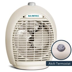 KUMTEL Fanlı Isıtıcı Termostatlı 2000 W LX-6331 T Bej