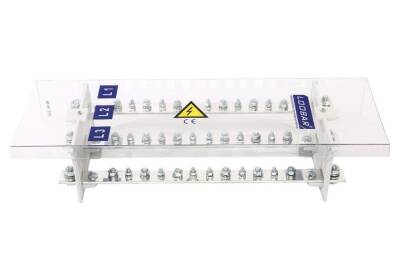 LOOBAR ,LB.3212.2503 KUTUP - 14 DELİKLİ -250A ( 2/12 SKP, Giriş-Çıkış) KALAYLI BAKIR BARALI DAĞITICI - 1